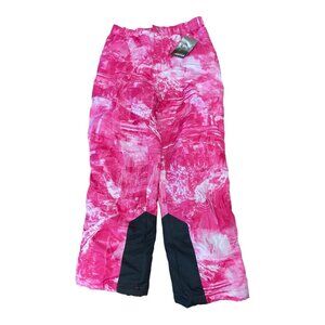 Mountain Expedition Snow Pants Girls Size 11 / 12 Abstract Camo Pink Color NWT